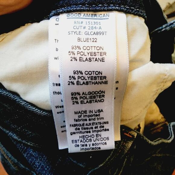 GOOD AMERICAN GOOD LEGS ACCENT STRIPE JEANS SIZE 26 - Picture 9 of 11